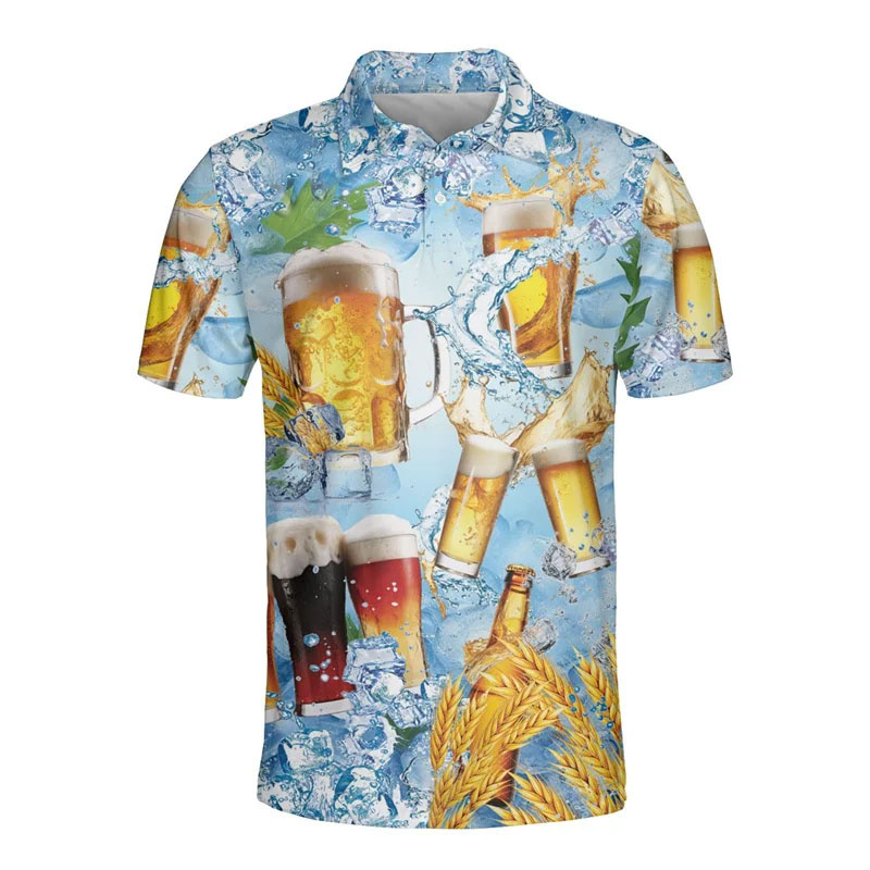 3D Printed Hawaiian Beer Polo  - огляд і ціна Polo Shirt Equestrian