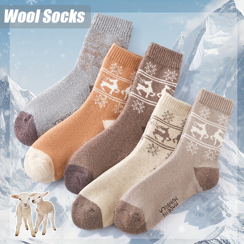 5Pairs Winter Thicken Wool Soc - огляд і ціна Outdoor Sport Hose