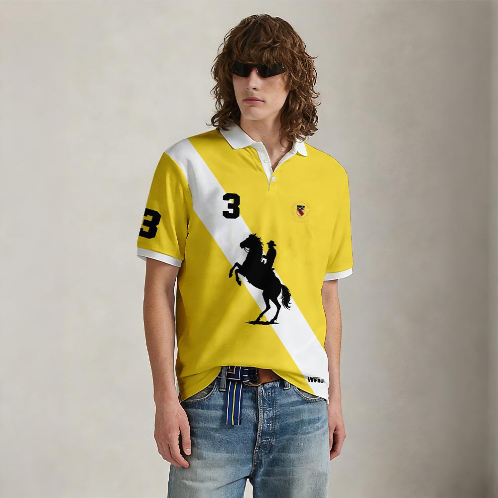New Black And White Stripe Pol - огляд і ціна Polo Shirt Equestrian