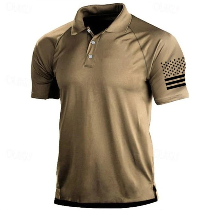 3D Print USA Flag Pattern Polo - огляд і ціна Outdoor Sport Usa