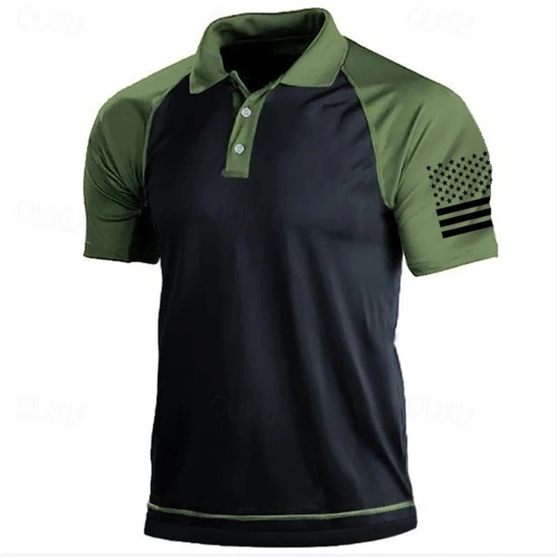 3D Print USA Flag Pattern Polo - огляд і ціна Outdoor Sport Usa