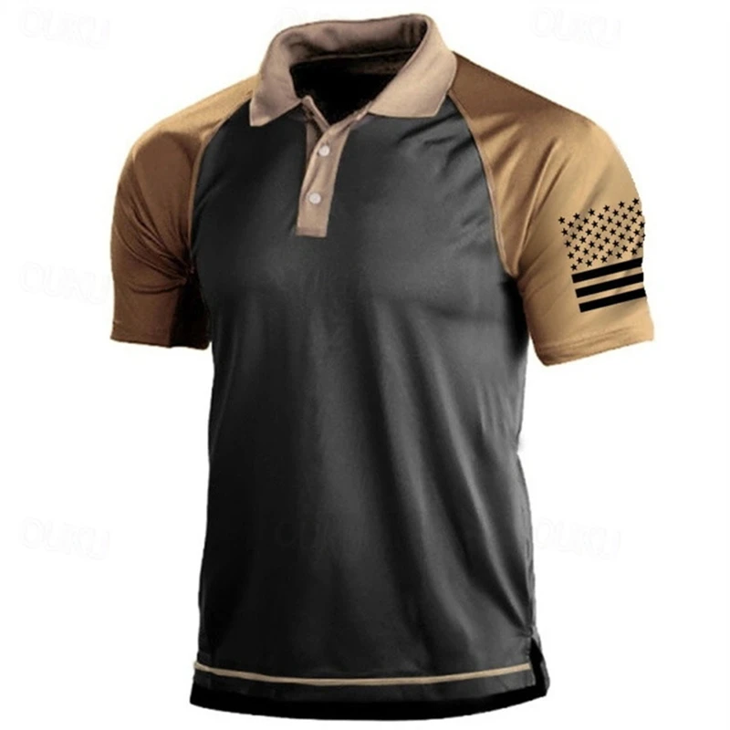 3D Print USA Flag Pattern Polo - огляд і ціна Outdoor Sport Usa